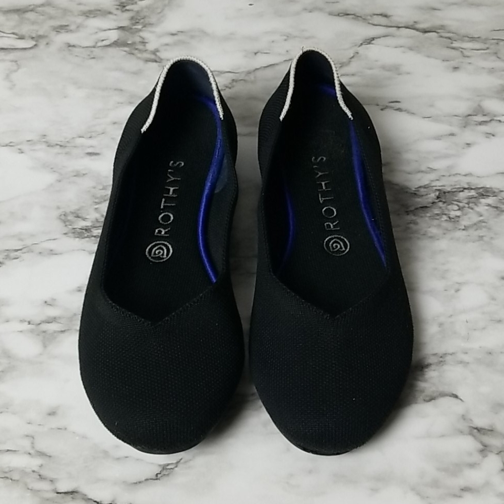 Rothys Black Loafers Slip On Women's Shoes